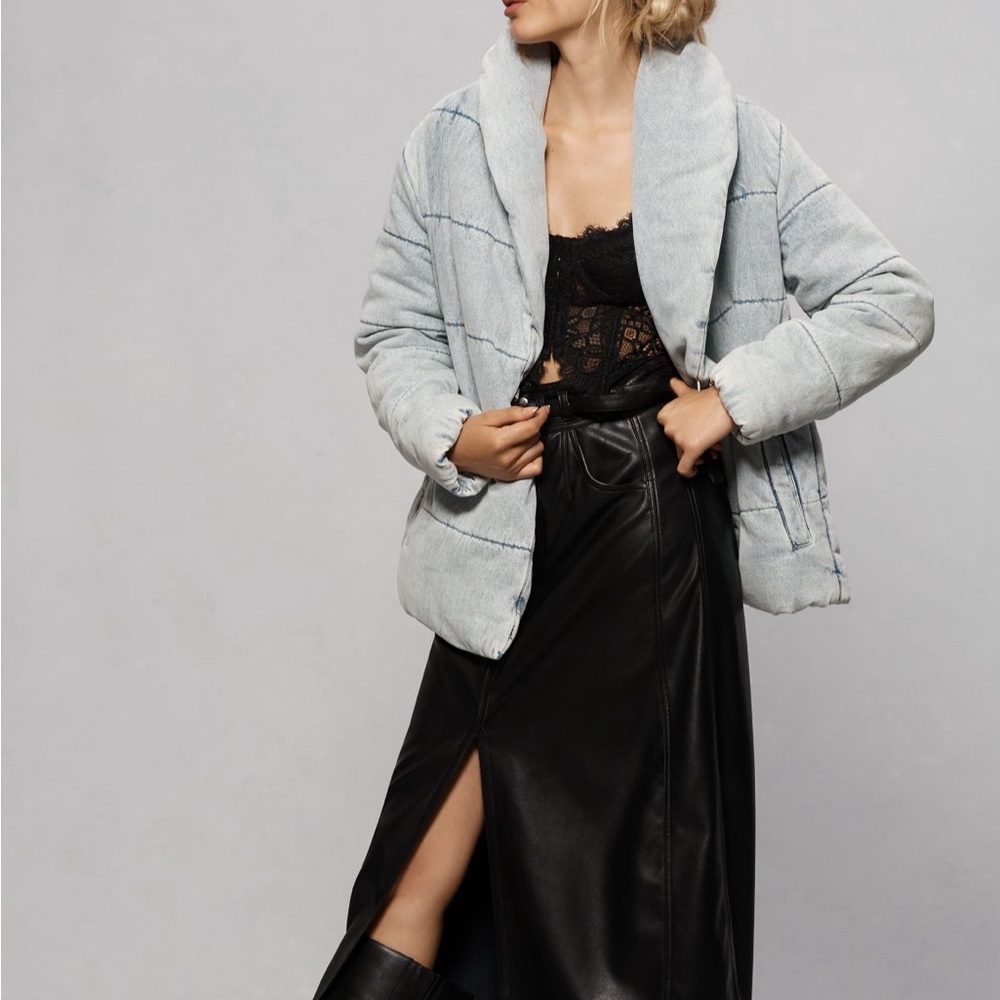 Avec Les Filles Quilted Denim Jacket